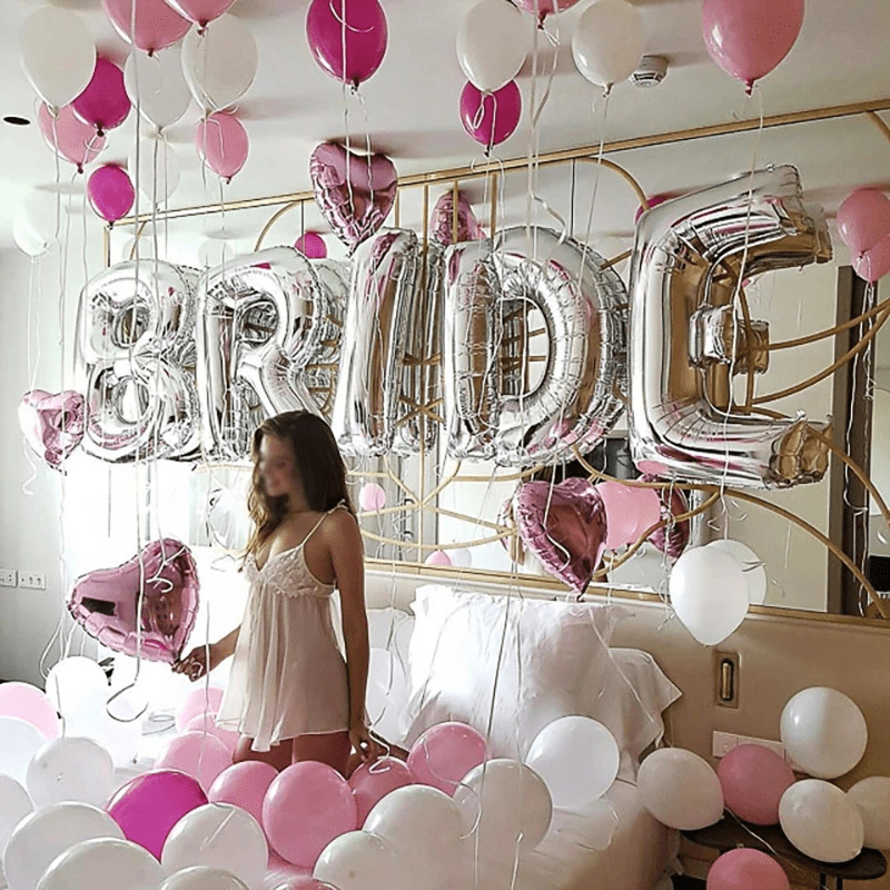 Bachelorette Party Decorations KIT, Bridal Shower Set, Bride to be Sash,  Veil/Comb, Banner, Balloons, Photo Booth Props, Tattoos, Drinking Game,  Straws