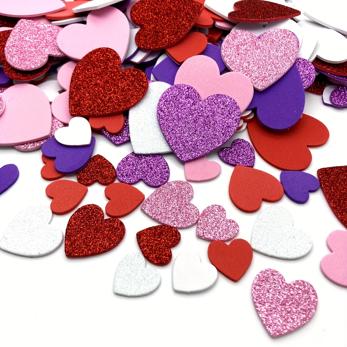 Hot Pink Heart Stickers Valentine's Day Crafting Scrapbooking 1.5 Inch 500  Adhesive Stickers