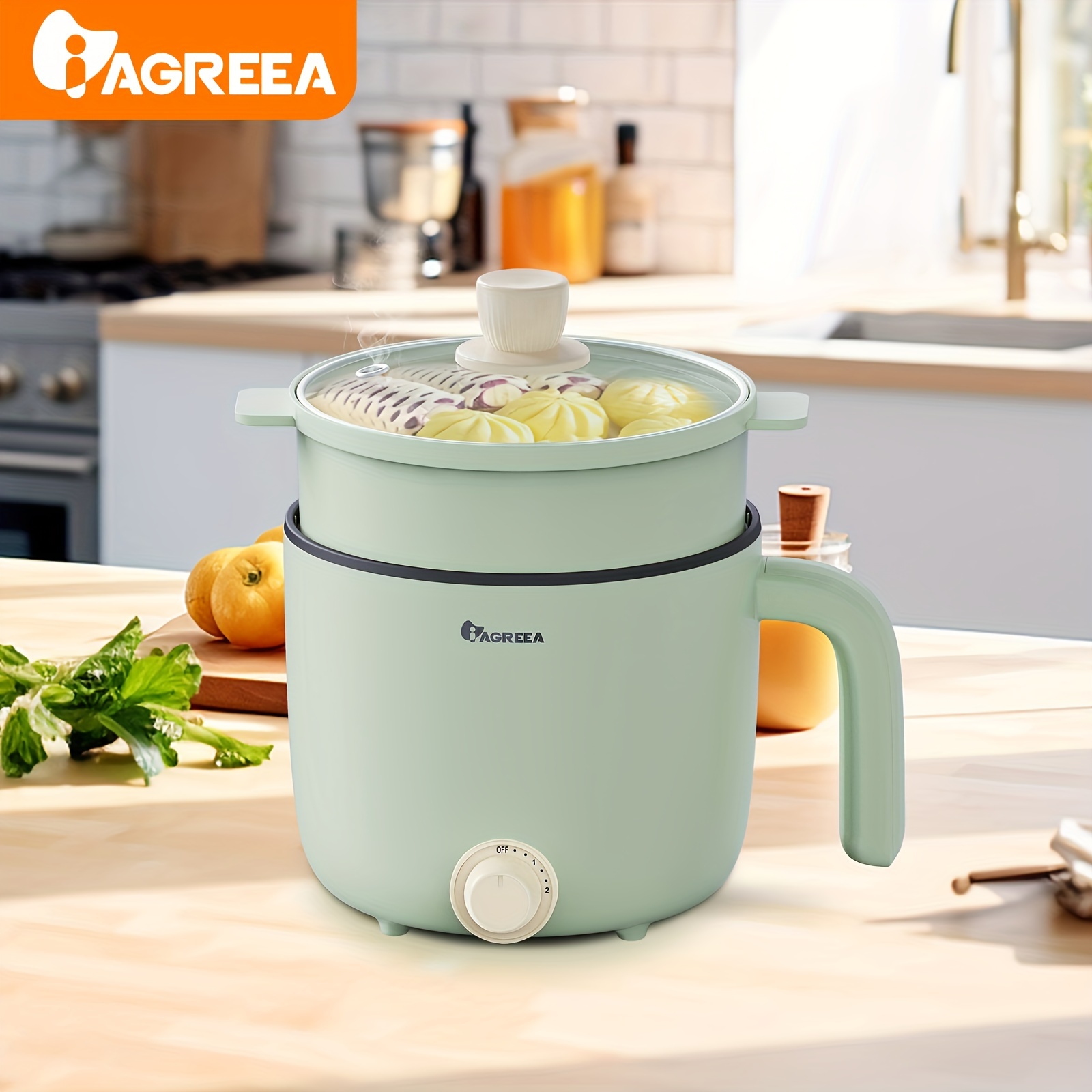  Bear Rice Cooker 2-Cups Uncooked, 1.2L Small Rice Cooker with  Non-stick Coating, BPA Free, Portable Mini Rice Cooker, One Button to Cook  and Keep Warm Function, White: Home & Kitchen