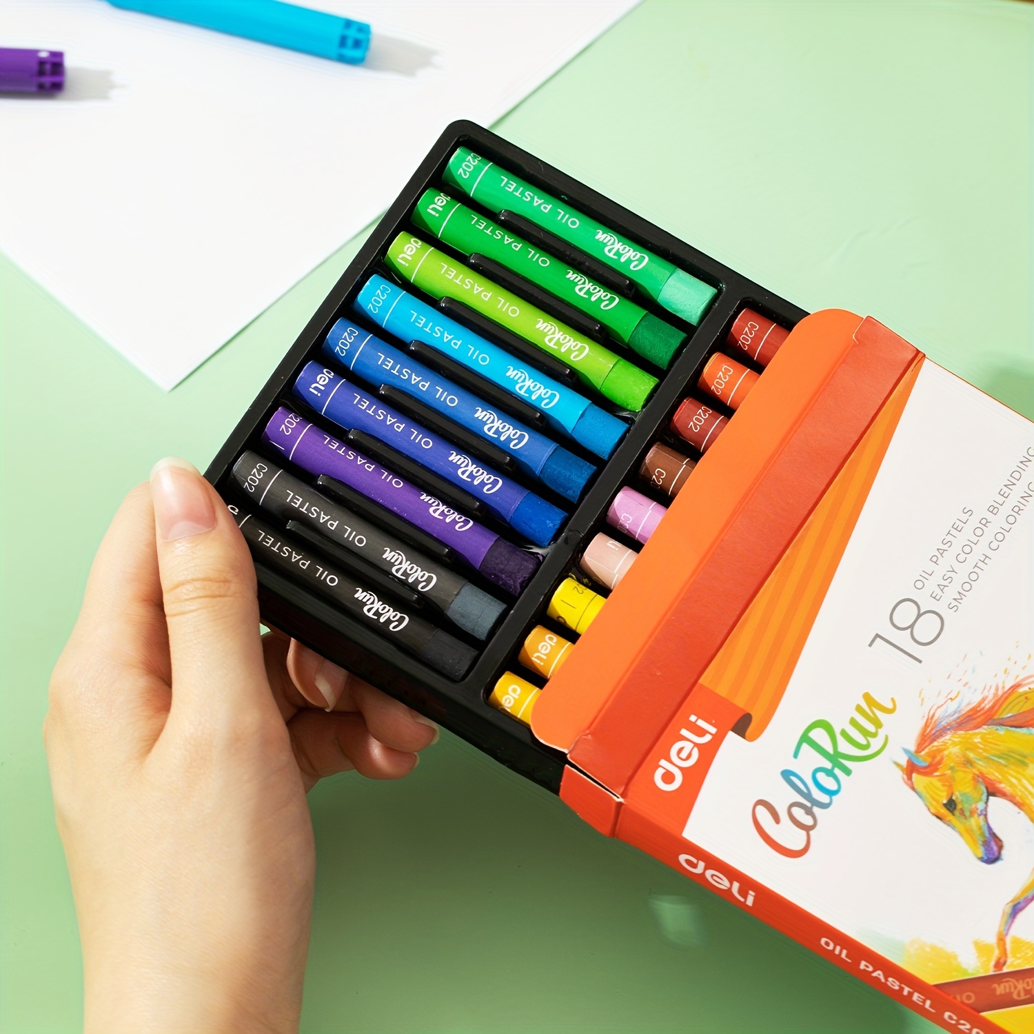 Deli 8 Colors Waterproof Markers Pen Plumones Permanent Color