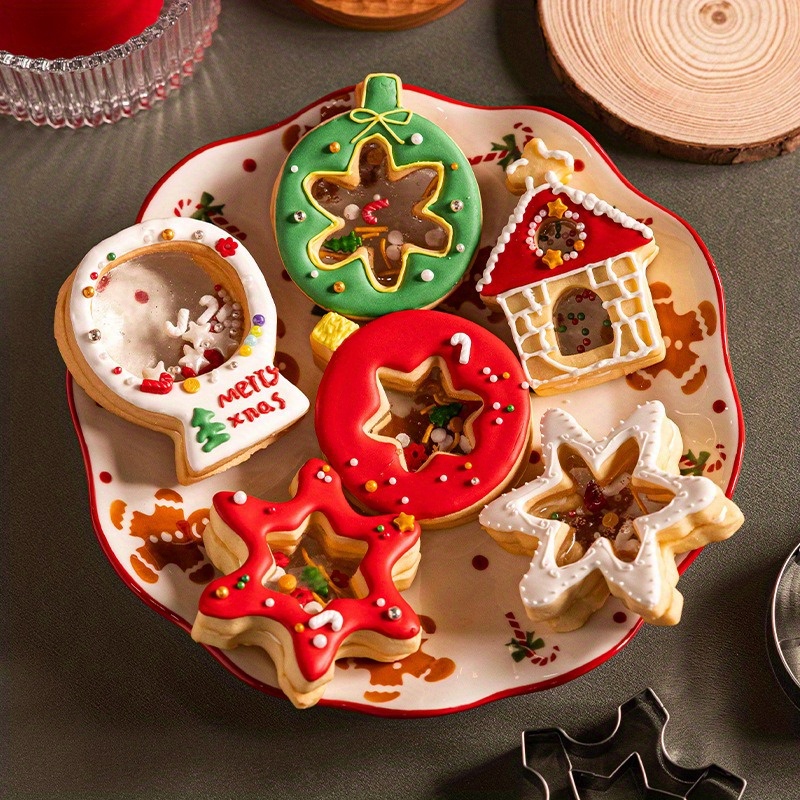  Homoyoyo 18pcs Snowflake Stencil 3d Cookie Biscuit Cookie  Cutter Stamp Christmas Baking Supplies Snowflake Chocolate Molds Christmas  Crackers Plastic Cookie Cutter Household Cutting Machine: Home & Kitchen