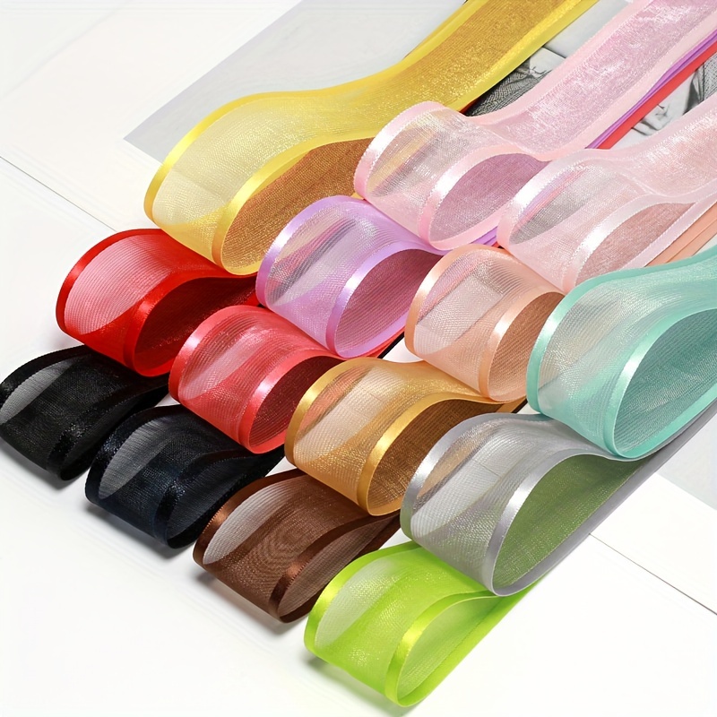 Wired Sheer Organza Ribbon Num.40 – 2 1/2″ Ribbon – 50 yd – Mum Supplies.com