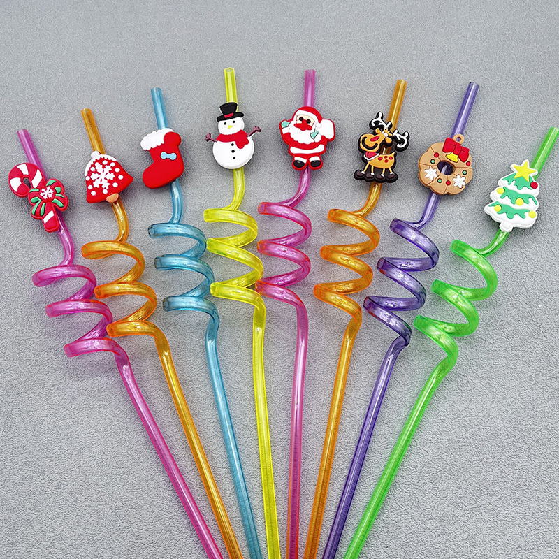 20PCS PVC Straw Cover Sweet Style Cute Colorful Hearts Reusable