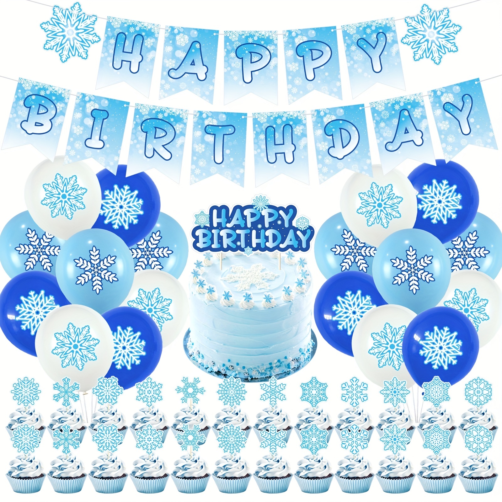 Frozen Castle Cake Topper 3Pcs Glitter Snowflake Cake Topper for Winter  Wonderland Themed Birthday Party Frozen Castle Themed Baby Shower Supplies