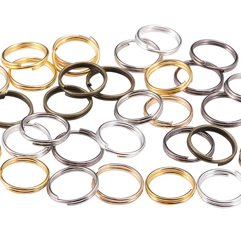 Silver 200pcs Mini Key Ring 4mm Silver O Ring Small Key Fob Ring Metal Split  Ring for Key Chain Wholesale /key Ring Findings 