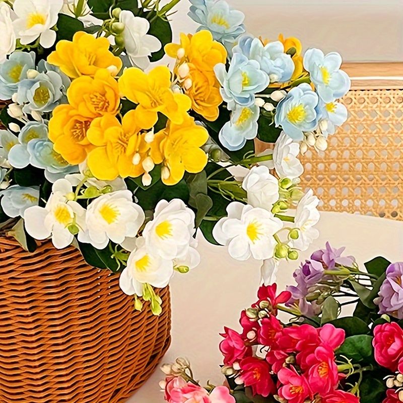 10 flores artificiales de 29.5 pulgadas de largo para decoración de boda,  hogar, oficina, fiesta, hotel, restaurante, largas, jazmines artificiales