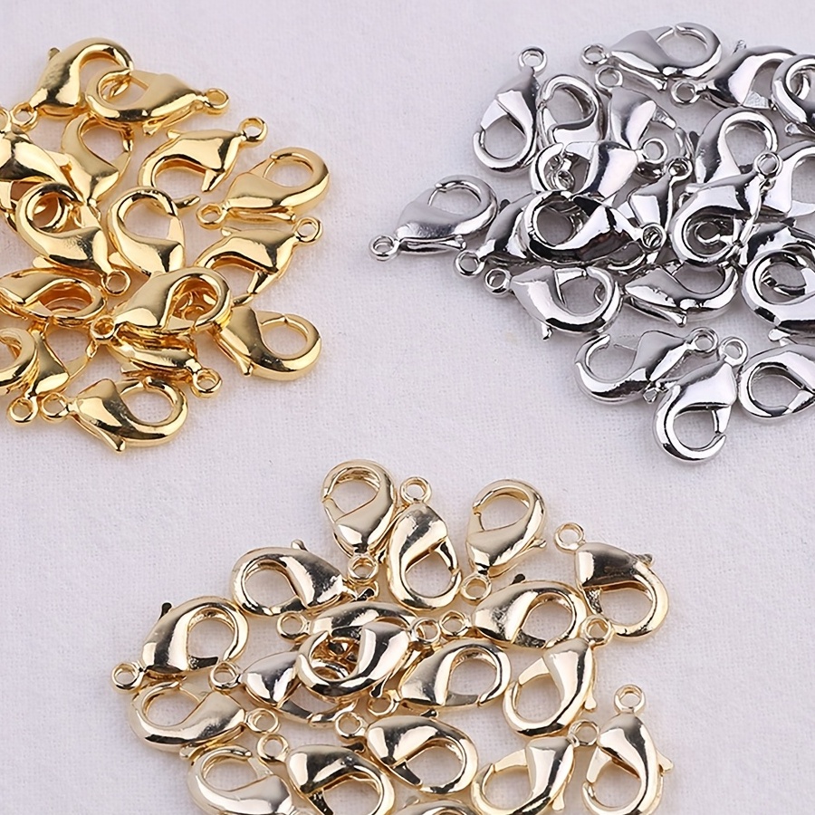 200 Pieces 10x5mm Rhodium Lobster Clasp Set Lobster Claw Clasps for Jewelry  Making and Bracelets for DIY Craft Earring Necklace Bracelet Pendant