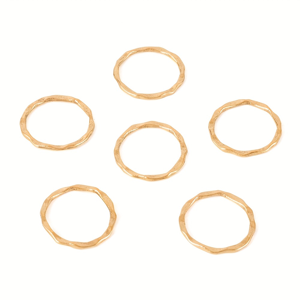 100PCS Gold Color Big Catcher Circle Ring Craft Rings for Catchers