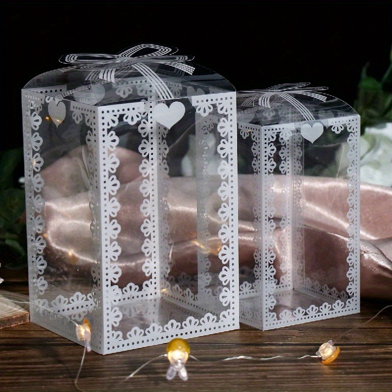 10pcs/pack 4x4x4 Cajas Regalo Cuadradas Transparentes Caja - Temu