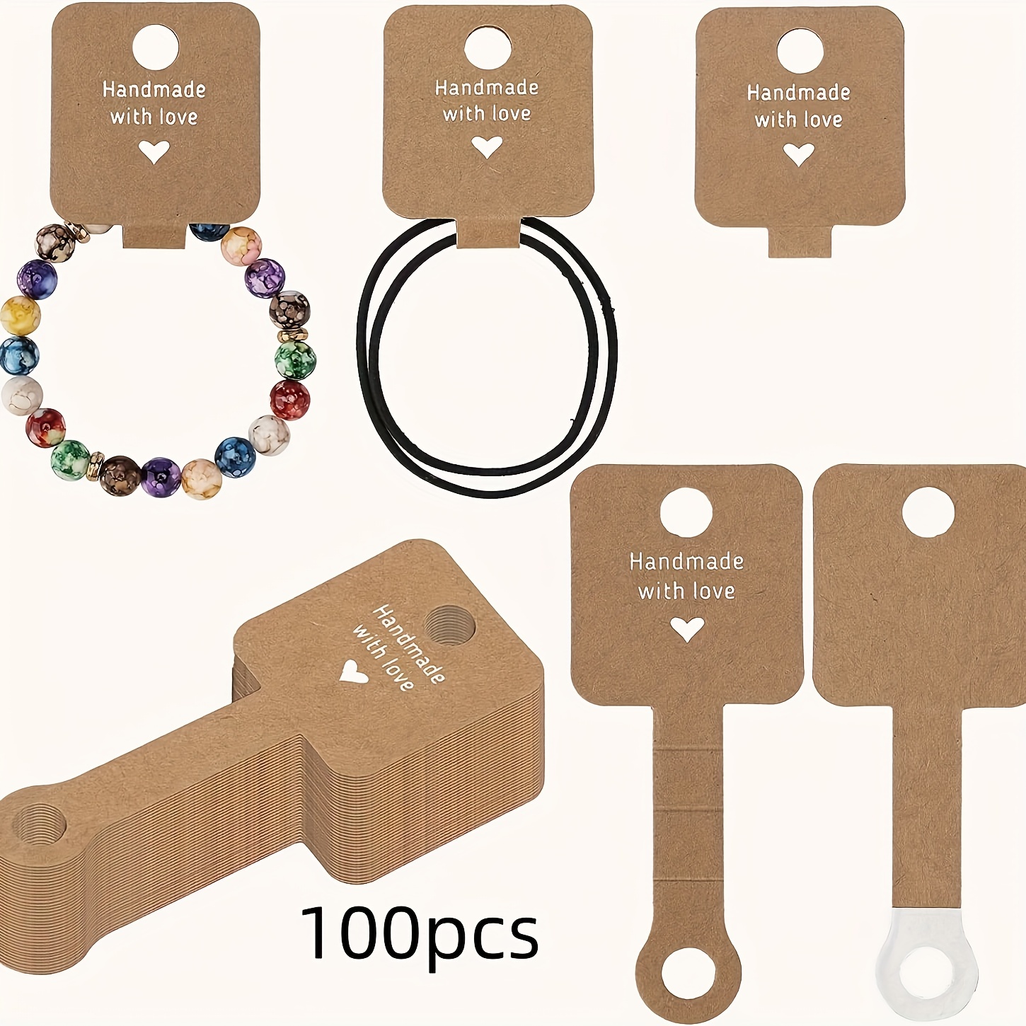 jojofuny 400 Pcs Ornament Card Necklace Cards for Selling Jewelry Bracelet  Display Cards Hairband Displaying Card Earring Holder Cardboard Necklace
