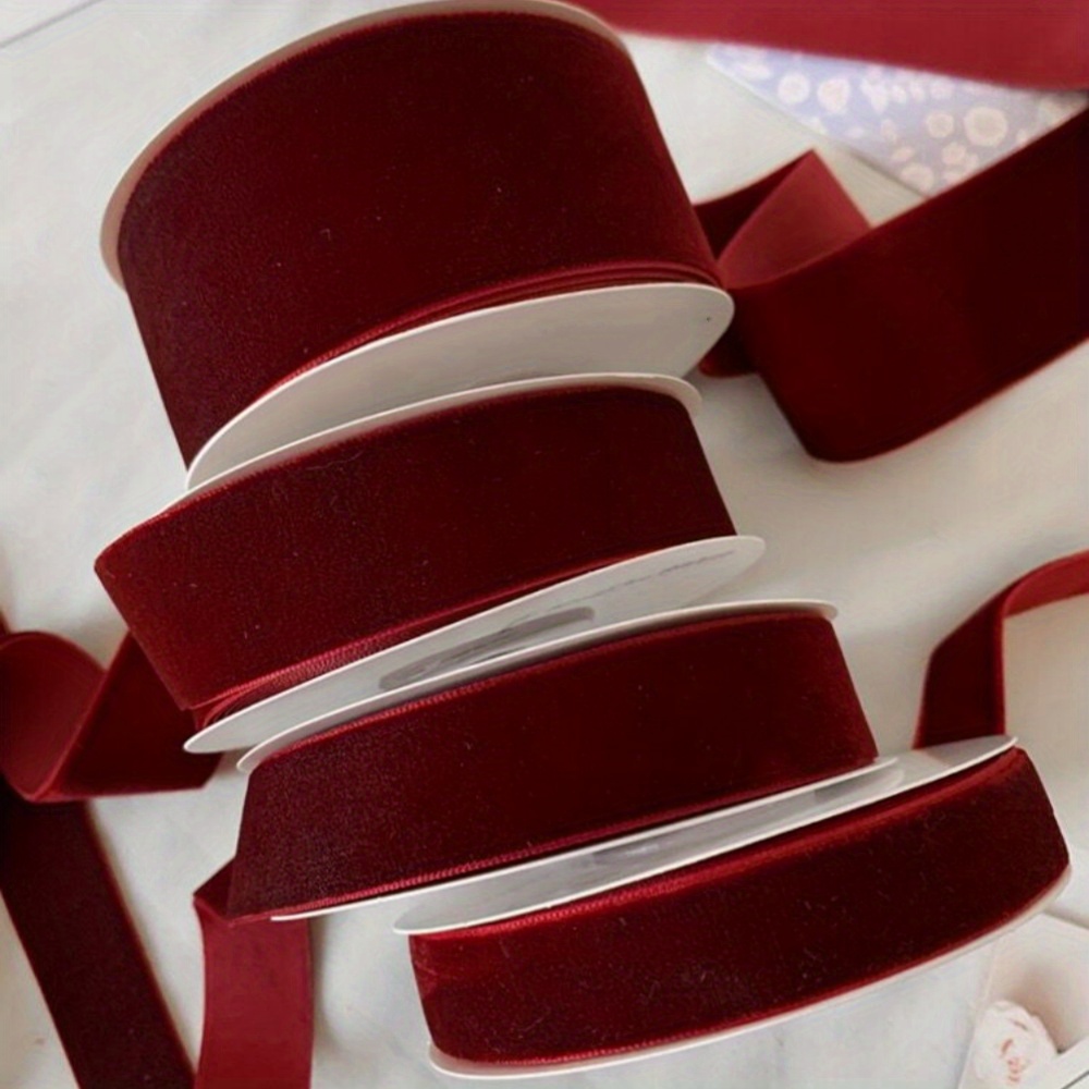 1.5” Wired Ribbon in solid deep Burgundy ribbon, solid, maroon ribbon, wine  ribbon