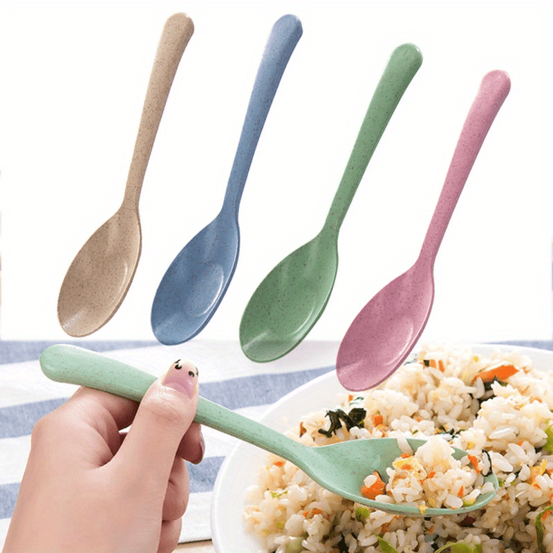 4pcs Baby Food Feeding Spoons Set, Including Small Spoon, Pot Shovel, Soup  Ladle, And Silicone Spoon