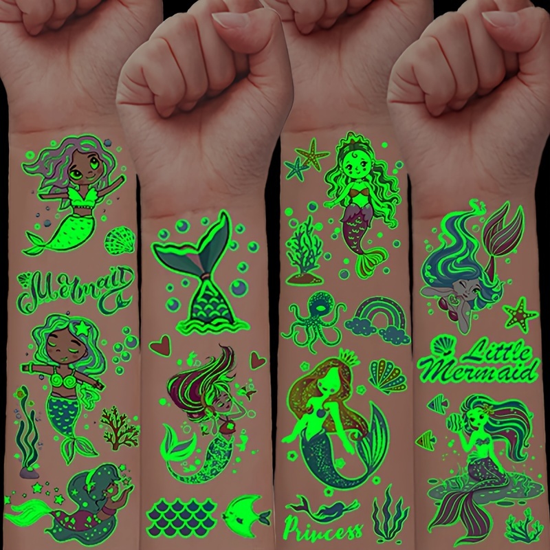 60 tatuajes temporales de verano para niños, recuerdos de fiesta en la  piscina, tatuaje temporal hawaiano Luau Beach, calcomanías de tatuaje de