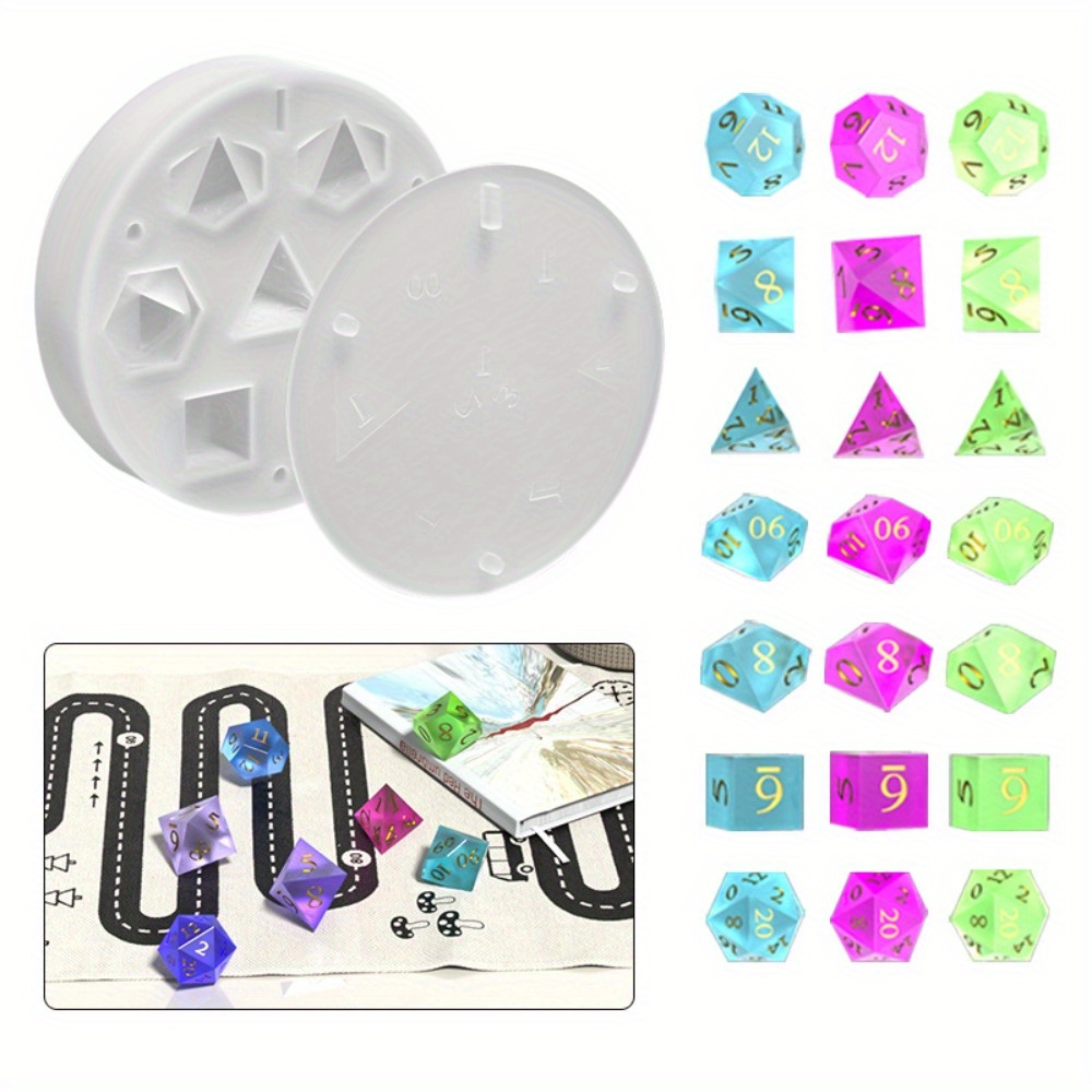 Resin Dice Molds Super Large Polyhedral Game Dice Molds Candle Mold Silicone  Dice Mold - Silicone Molds Wholesale & Retail - Fondant, Soap, Candy, DIY  Cake Molds