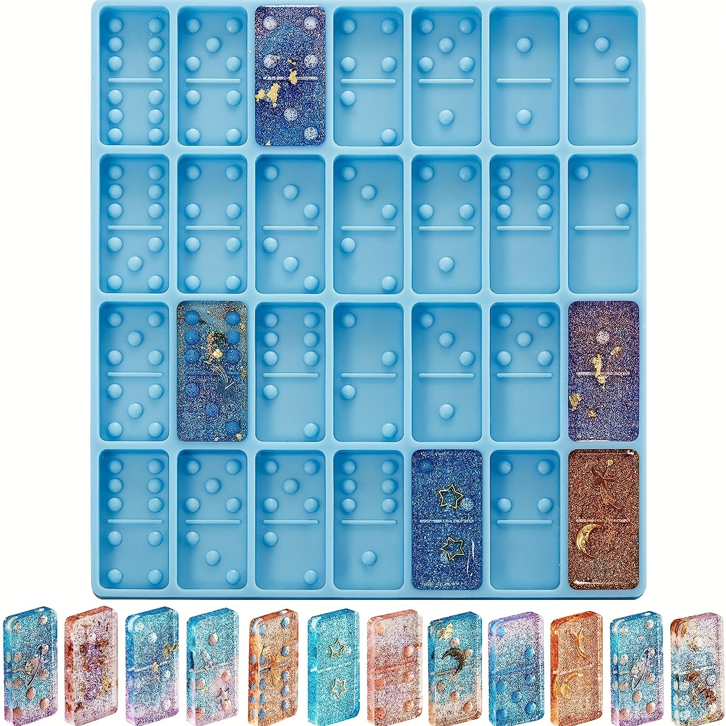 Tarot Epoxy Domino Mold Or Domino Box Resin Mold Domino Storage Case  Silicone Epoxy Resin Molds Domino Jewelry Storage Box Mould