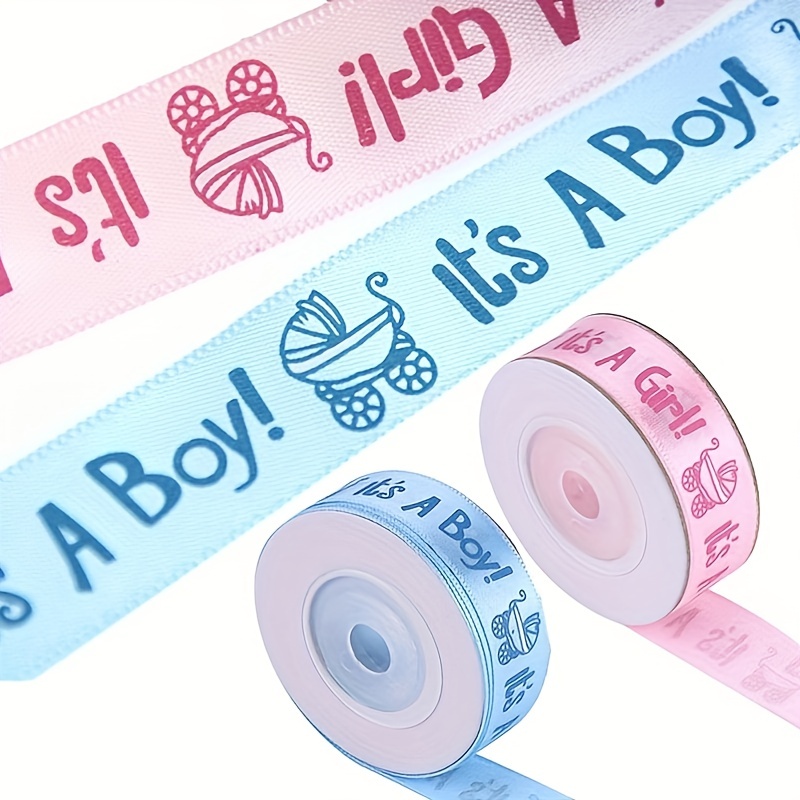8 Roll Baby Elephant Grosgrain Ribbon 7/8 Inch Baby Shower Craft Ribbon  It's a Boy/Girl Foot Print Ribbon for Gift Wrapping Baby Shower Gender  Reveal