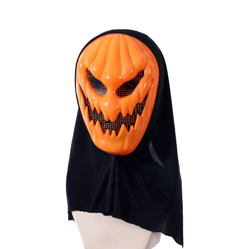 Vestito Halloween Bambino spirito nero con maschera luminosa occhi LED