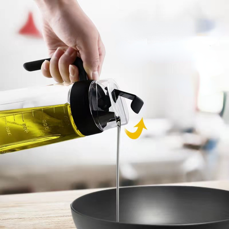 White Olive Oil Dispenser with Non-Drip Spout Oil Pot Air Fryer