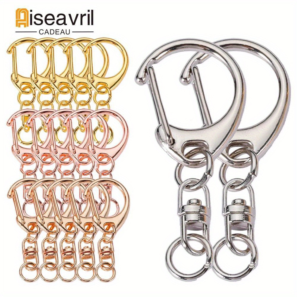 100pcs Lobster Clasp Keychain Clip Swivel 8 Shape Clasps Lanyard Snap Hook  for DIY Crafts Key Chain Lobster Claw Clasp Wholesale - AliExpress