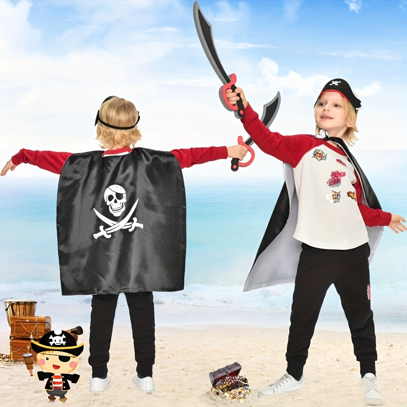Conjunto de accesorios de disfraz de pirata, diadema y collar envolvente  para Halloween, juego de rol, fiesta de máscaras