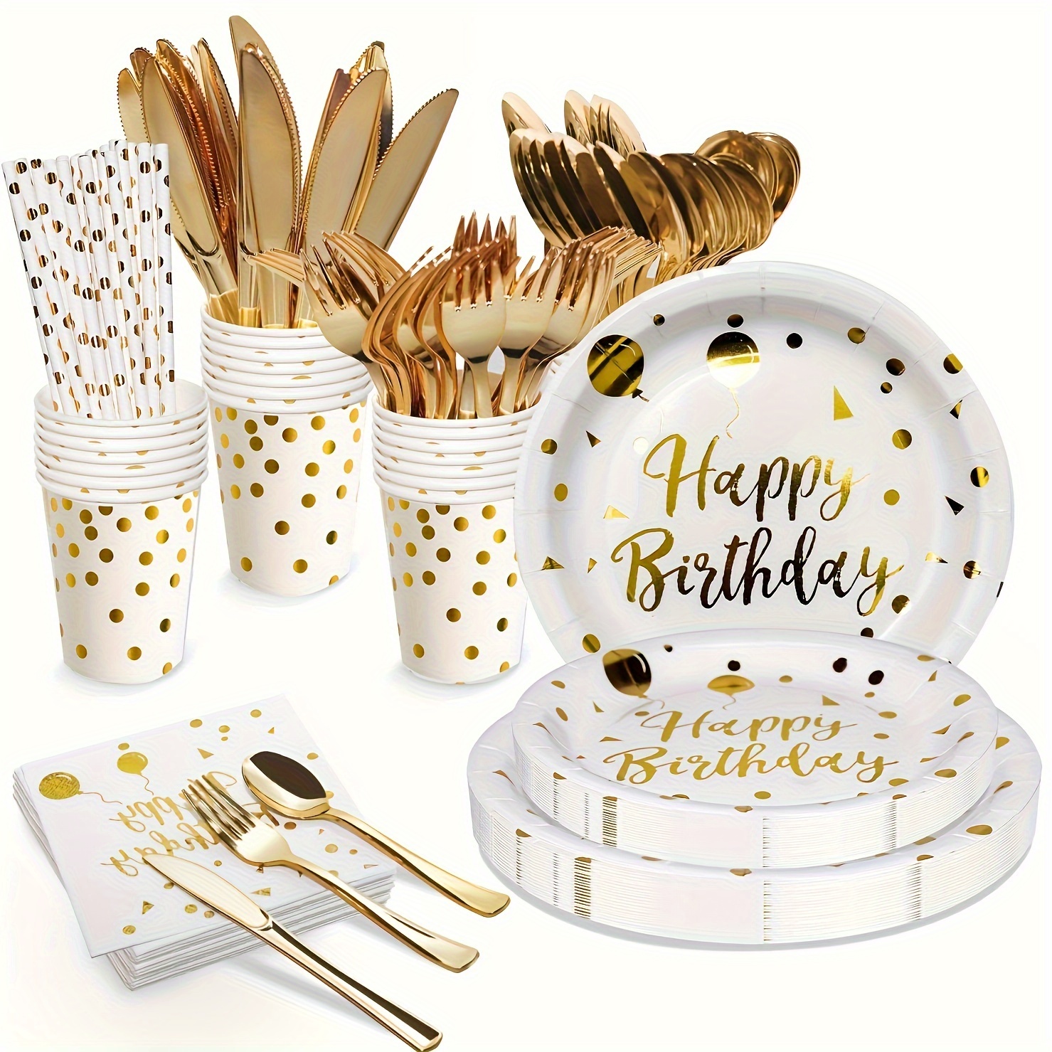 Platos de fiesta de feliz cumpleaños, 9 a 50 unidades, platos de papel para  fiesta de cumpleaños, para decoración de fiesta de cumpleaños