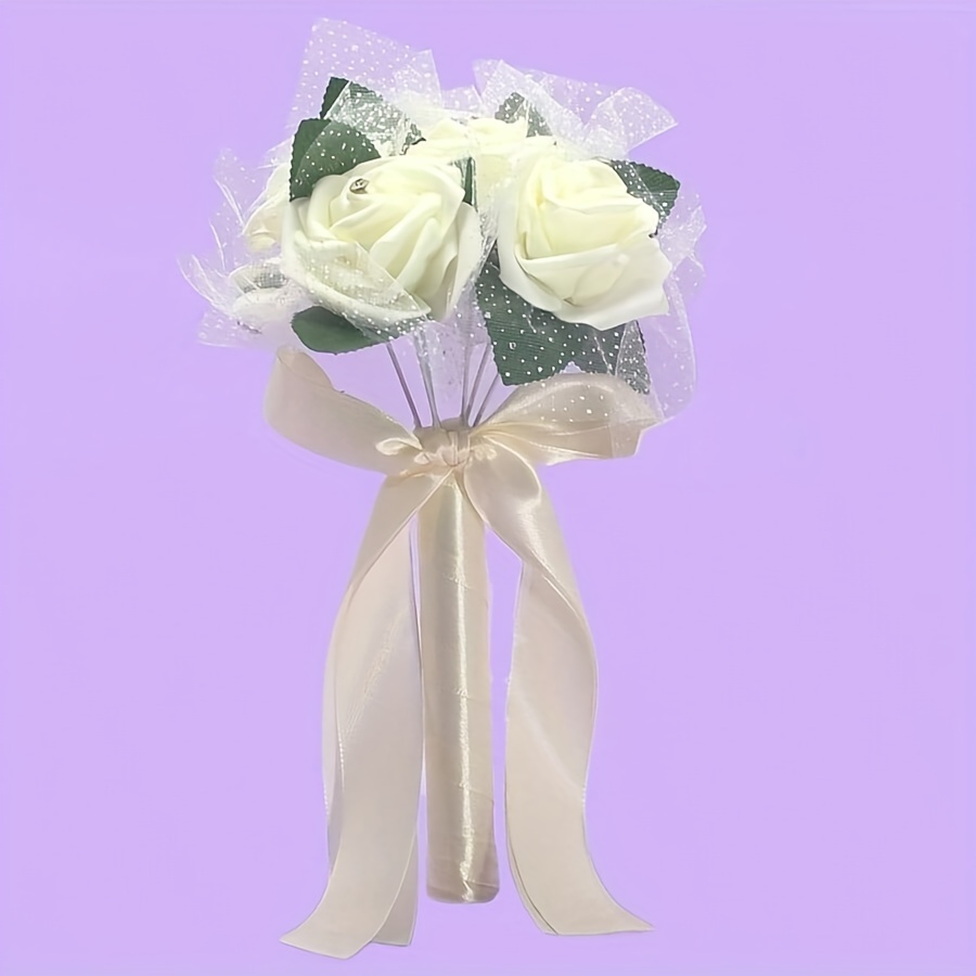 1 Bouquet Premium Wedding Bouquets For Bride Bridesmaid - Temu