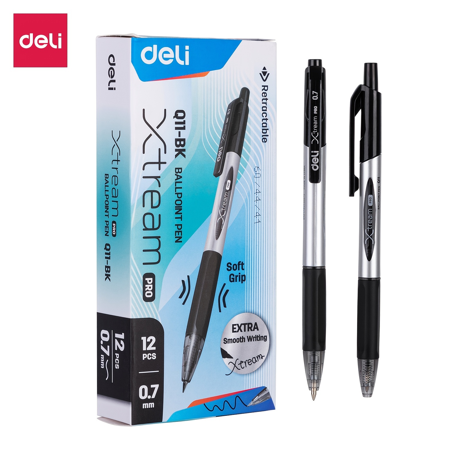 Feathers Fantastic Pens 0.5mm Blue Ink Work Pen with Super Soft Grip Ball  Point Pen for Men Women Retractable Office Pens