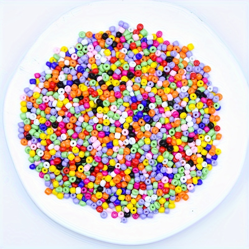 2400Pcs 4mm Colorful Glass Seed Beads Bulk Pony Neon Beads With Crystal  Elastic String Set For Jewelry Making DIY Bracelet Earrings Necklace Craft  Sup