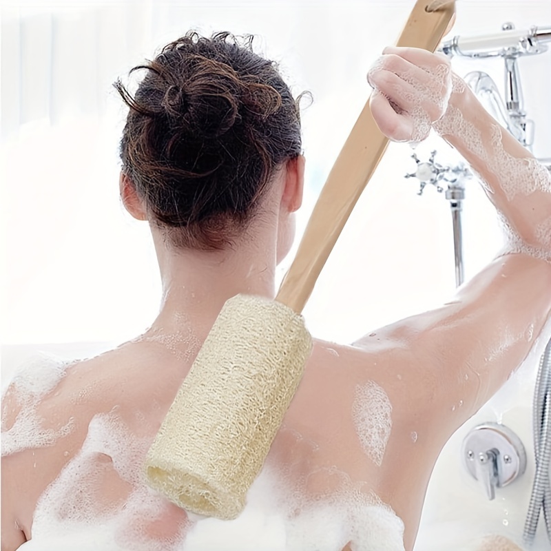 Long Handle Back Brush for Shower Massage Back Scrubber Body Scrub Brush  for Showering Exfoliating Back Scrubber Storable Bath Cleaning Brush for  Men Women Kid (Grey)