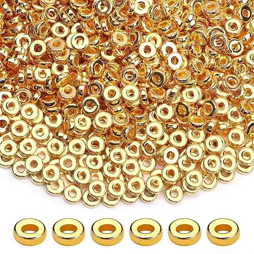 Gold Plated Heart Shape Beads, 30pcs Gold Heart European Small Hole Spacer Beads Heart Beads Spacer Gold for Jewelry Bracelet Necklace Making