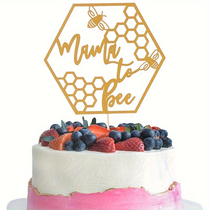  13 PCS Bumble Bee Cake Decorations Set Honeycomb
