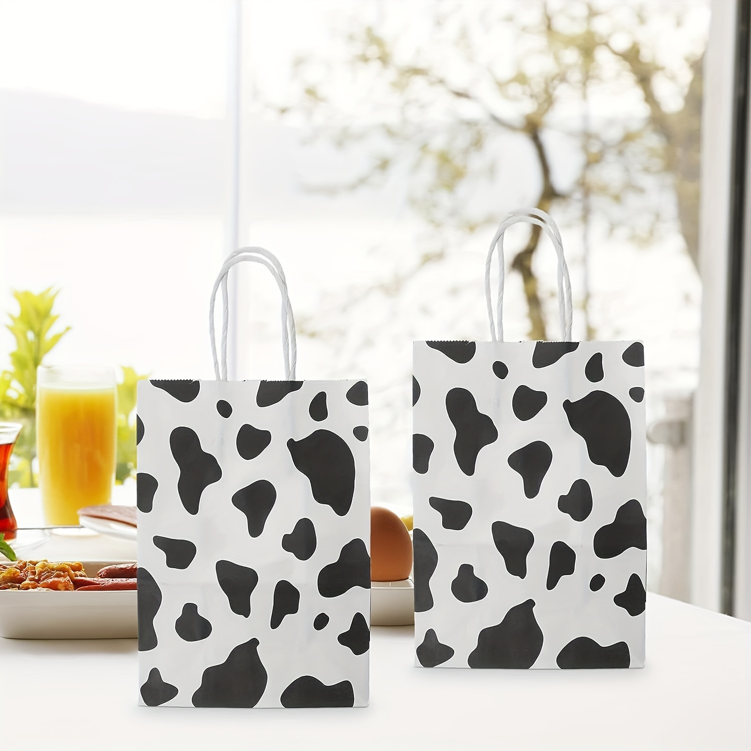 10pcs Cow Print Wrapping Paper Festival Gift Wrapping Paper Multifunctional  Packaging Paper
