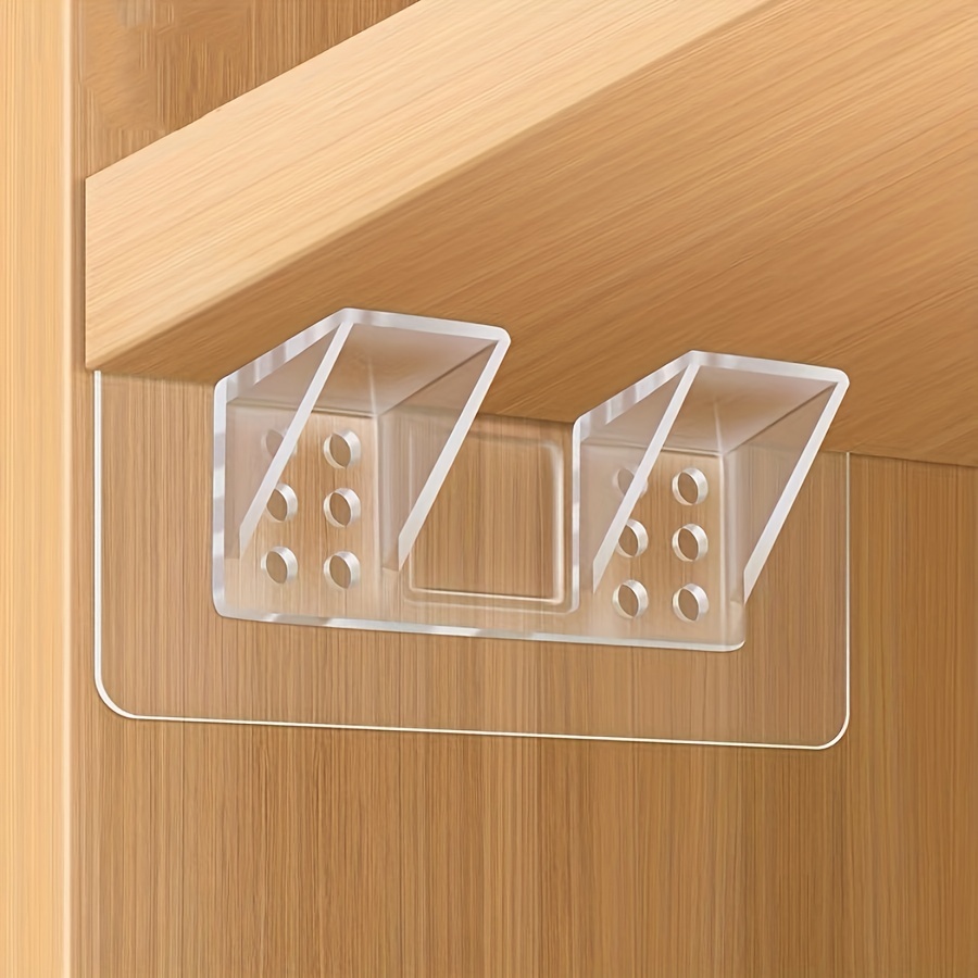 Punch Free Shelf Support Peg-clear Self Adhesive Shelves Clips For Kitchen  Cabinet Book Shelves-strong Partition Bracket Holders Pin For Closet  Clapboard Layer (enhanced Board-) - Temu