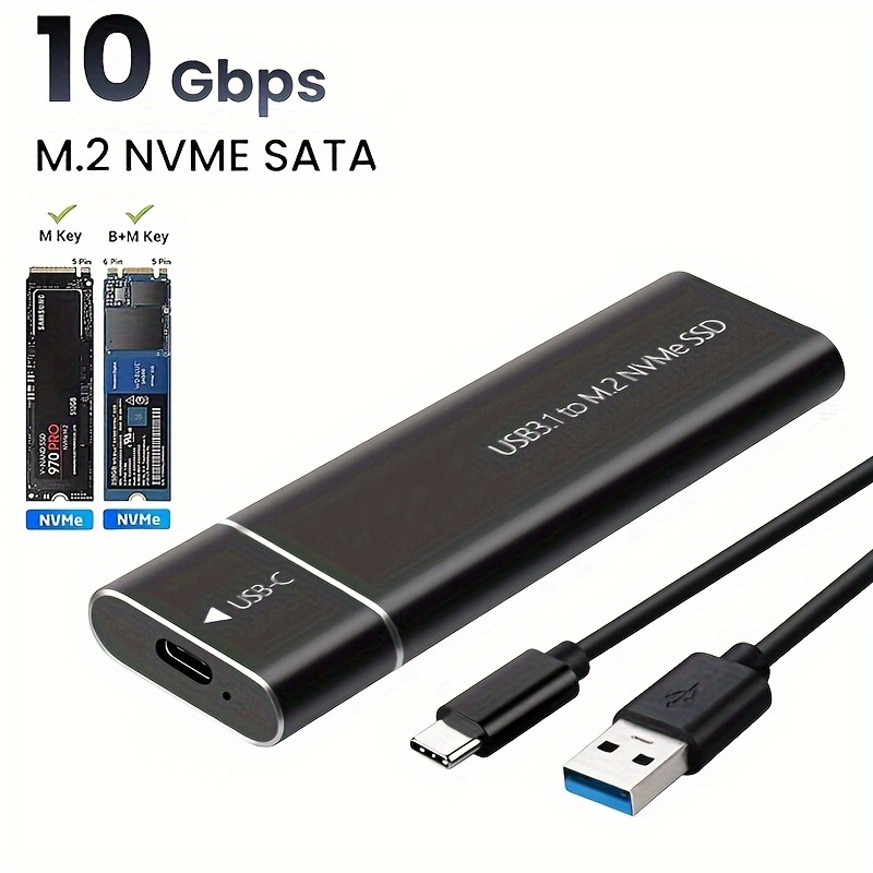 iDsonix - Boîtier SSD NVMe en aluminium gris - USB 4.0 Gen2 - Vitesse  rapide - Compatible avec Thunderbolt 3/Thunderbolt 4 et USB  3.2/3.1/3.0/Type-C