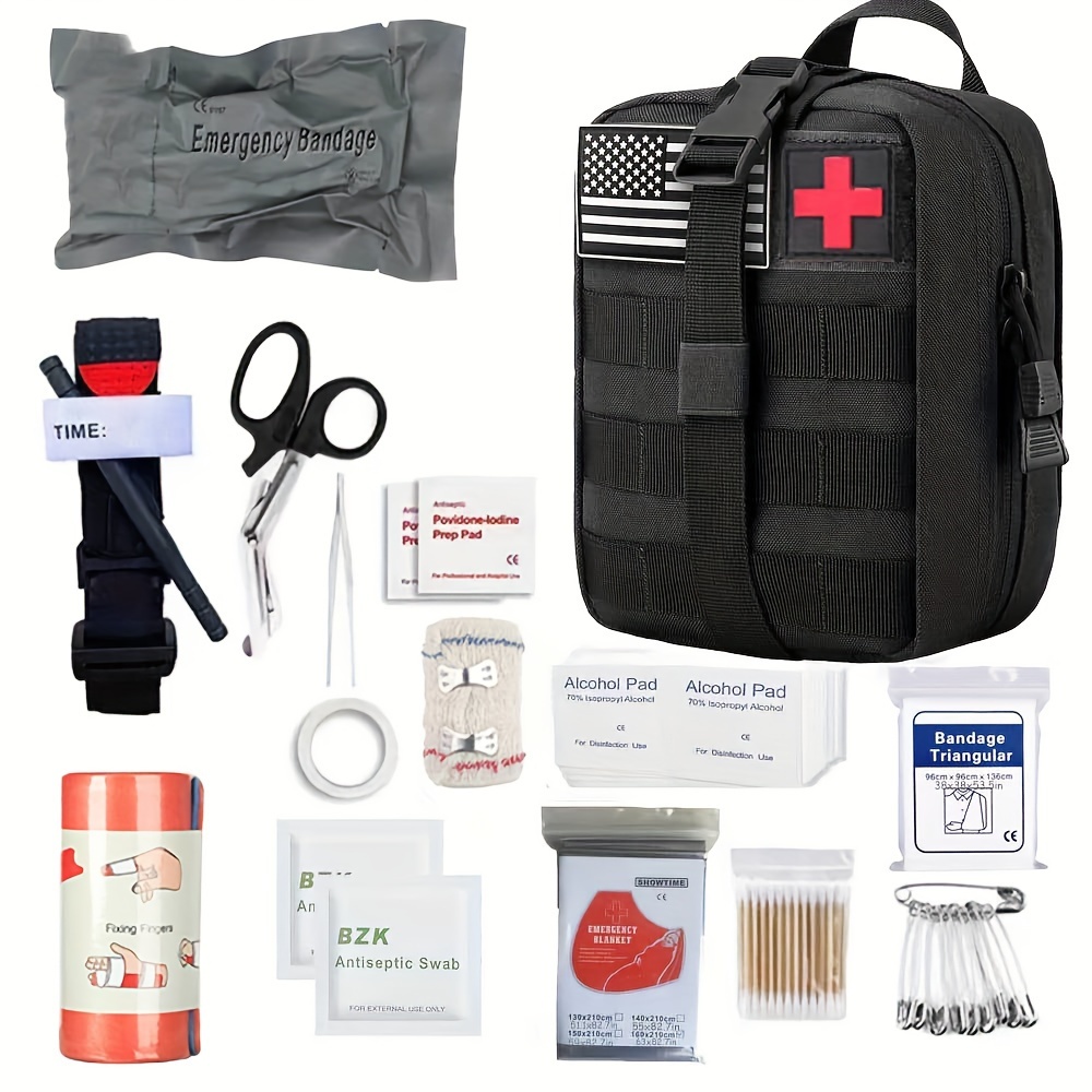 Kit de primeros auxilios de supervivencia para escalada de montaña al aire  libre, vendaje hemostático táctico