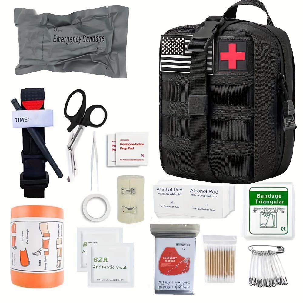 152pcs Survival First Aid Kit, Professional Survival Gear Tools W
