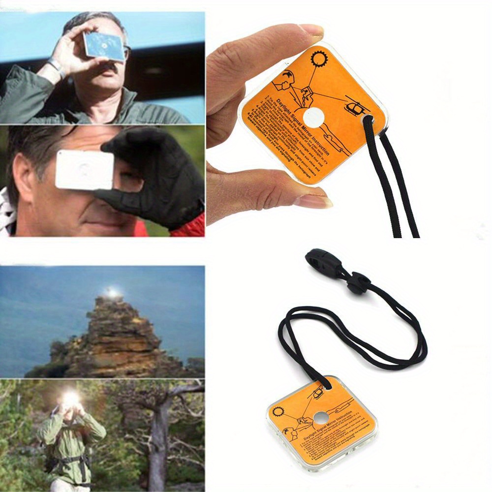 Signal Mirror Multifunctional Mountaineering With Compass Survival  Emergency Rescue Survival Mirror SOS First Aid Accessories - AliExpress