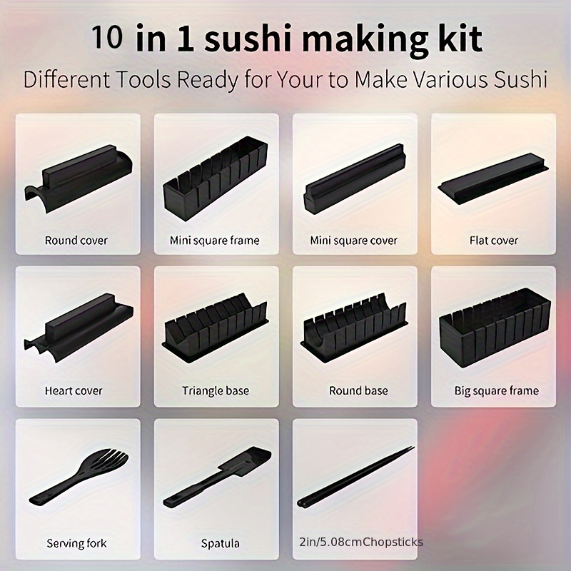 Sushi Mat Bamboo Maker Kit Rice Roll Mold Kitchen DIY Mould Roller Rice  Paddle K 