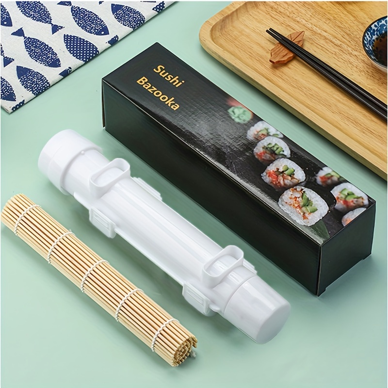 Sushi Making Kit, 28 Pcs Sushi Bazooka Maker with Bamboo Rolling Mat,  Chopsticks, Paddle, Spreader, Dipping Plate for Sushi Lovers Beginners, DIY  Sushi Roller Machine