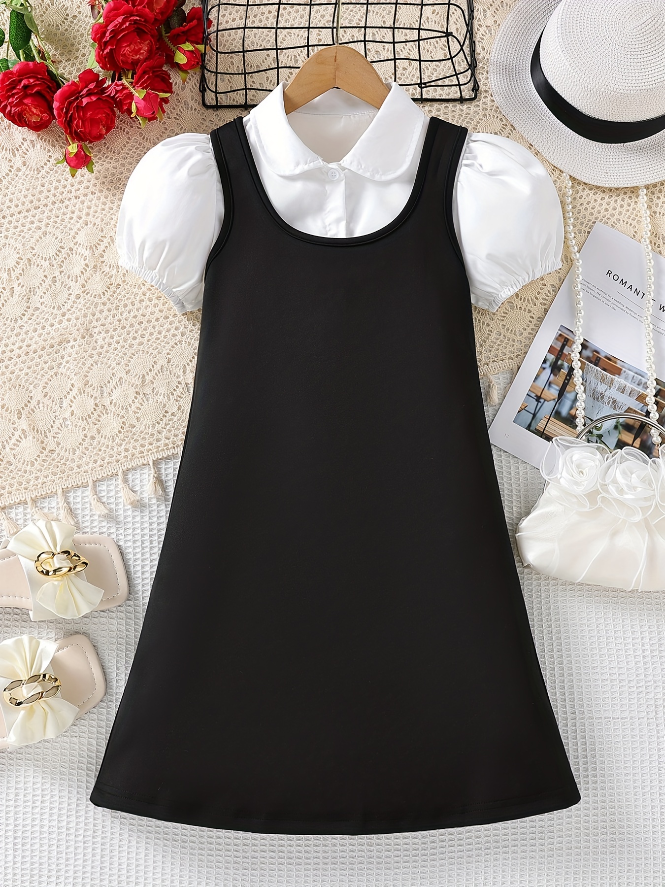 Black and white outfit for outlet girls