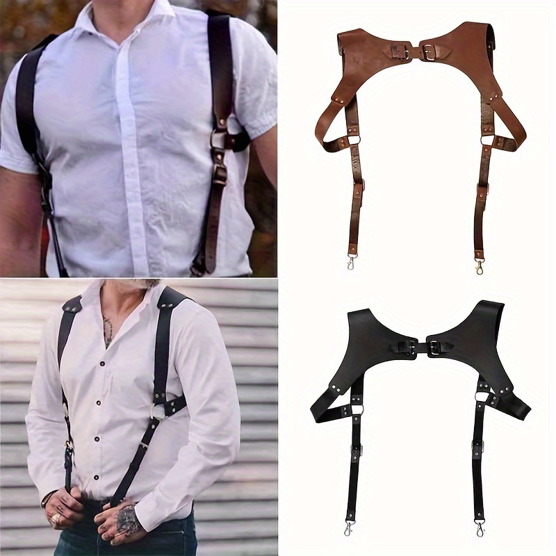 Dress Shirt And Suspender - Temu