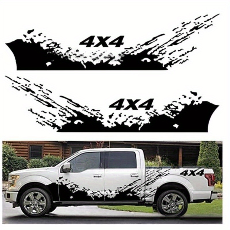 2PCS Off Road Car Styling Door Side PVC Stickers For Ford Ranger Raptor  Pickup Auto Vinyl Body Decor Decals Tuning Accessories