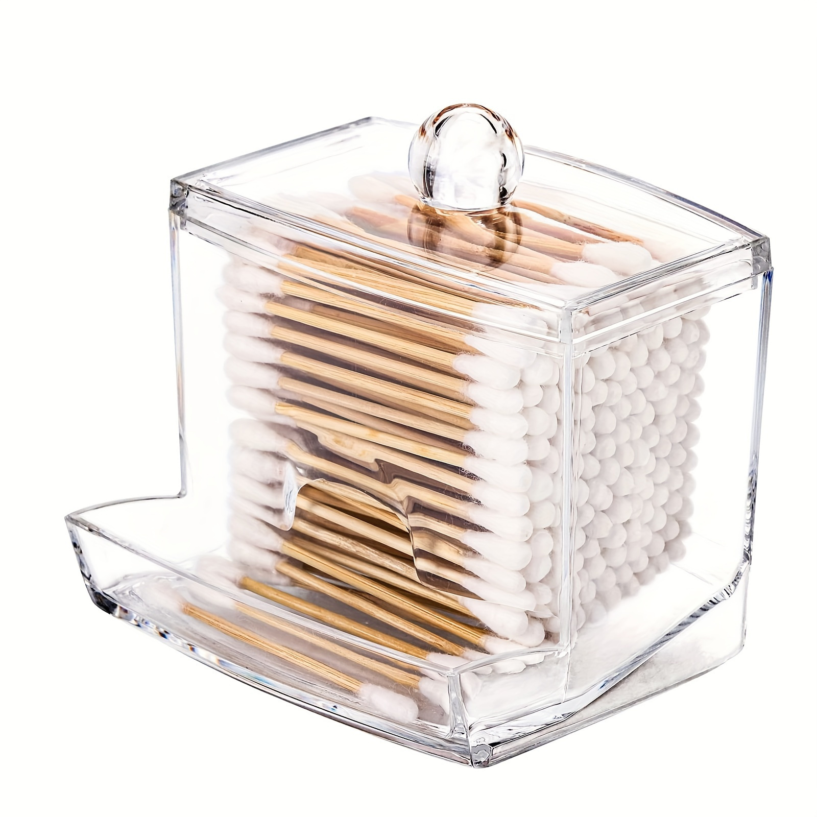 Qtip Holder Travel Case, Clear Acrylic Cotton Swab Storage Box, Durable  Cotton Swab Holders, Elegant Design Qtip Holder, Compact Design Qtip