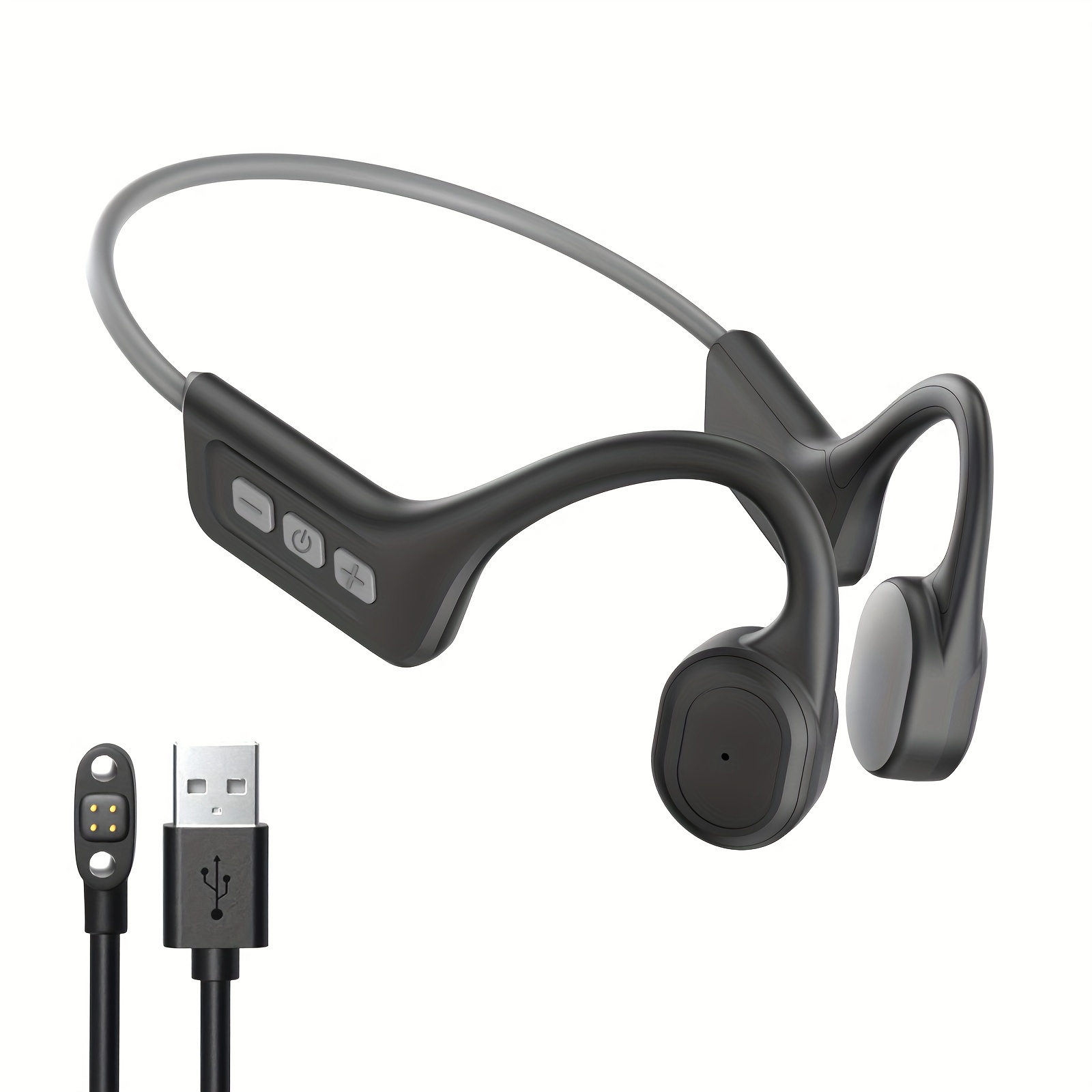 Auriculares de conducción ósea, auriculares deportivos Bluetooth 5.2 de  oreja abierta hasta 10 horas de reproducción, micrófono integrado,  auriculares