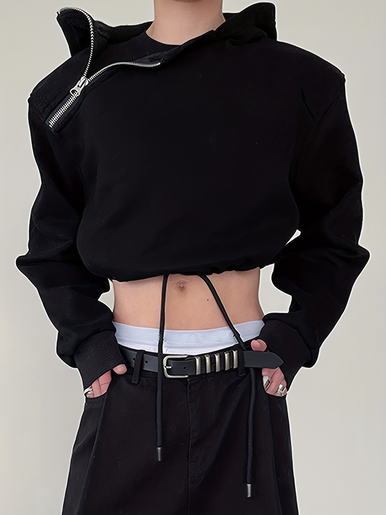 Crop top hoodie mens hot sale