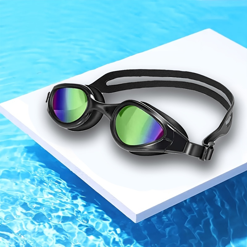 2 juegos de gafas de natación, gafas de natación galvanizadas antivaho,  gafas de natación de silicona para adultos, gafas de natación para miopía