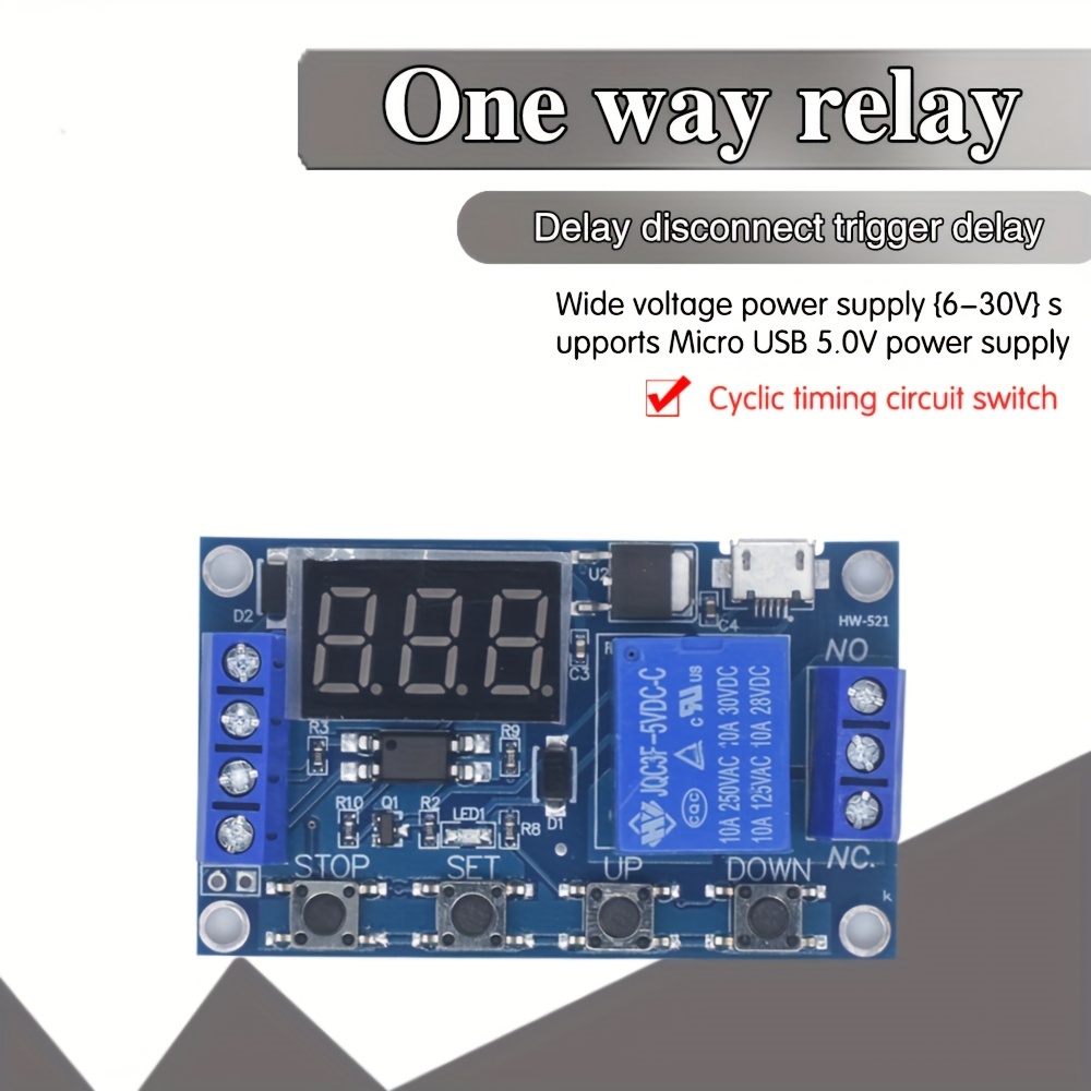AC 220V Delay Timing Timer Time Counter Switch Delay Turn Off Relay Module  Board