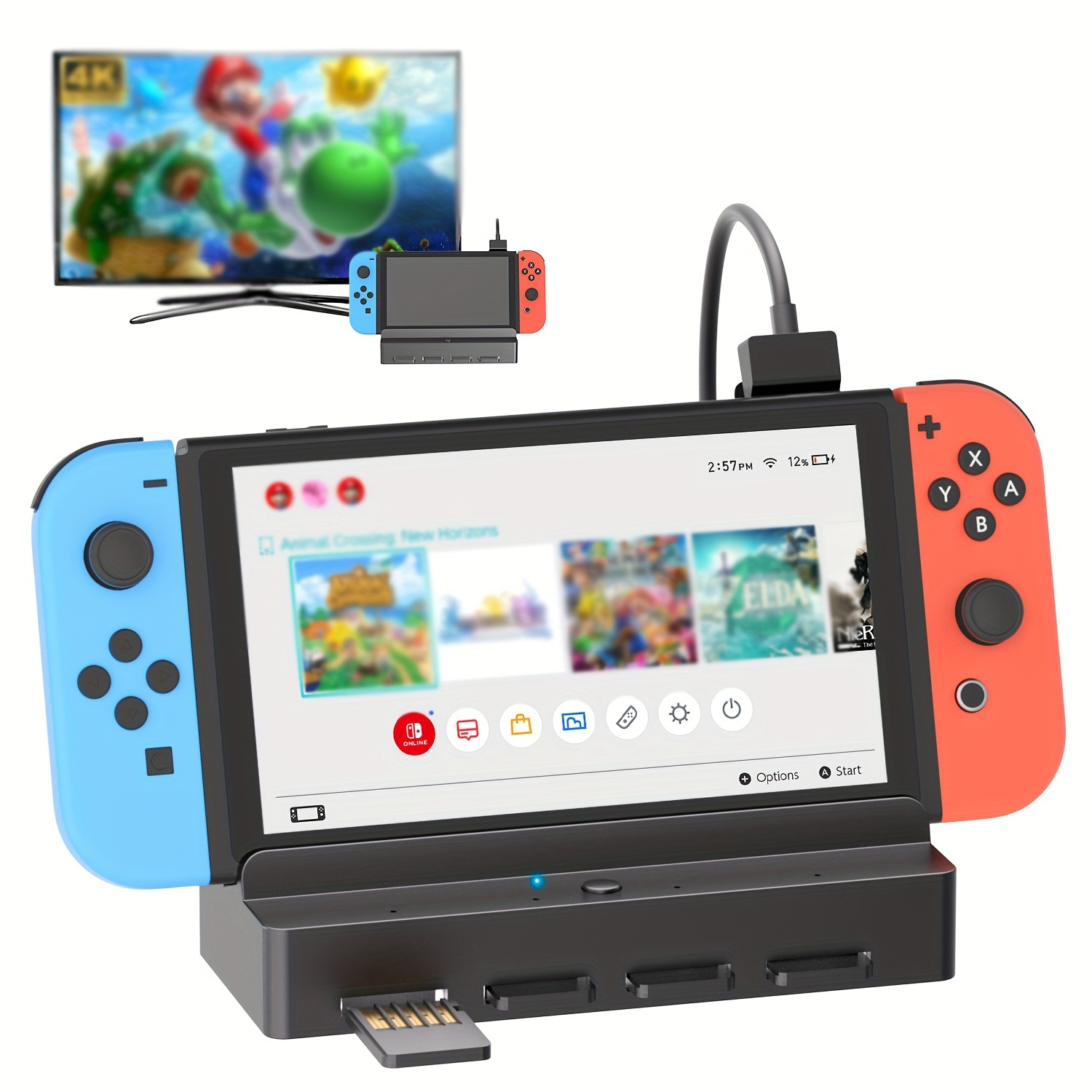 Cabling - CABLING®Protecteur d'écran pour Nintendo Switch Lite