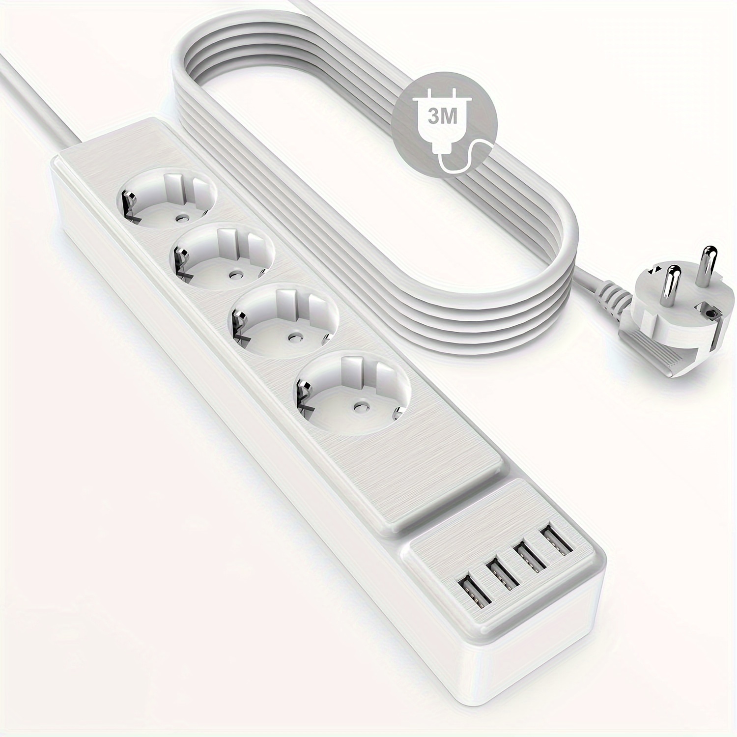 Eu Plug Power Strip Extension Cable Multiprise 3ac Outlets - Temu Austria