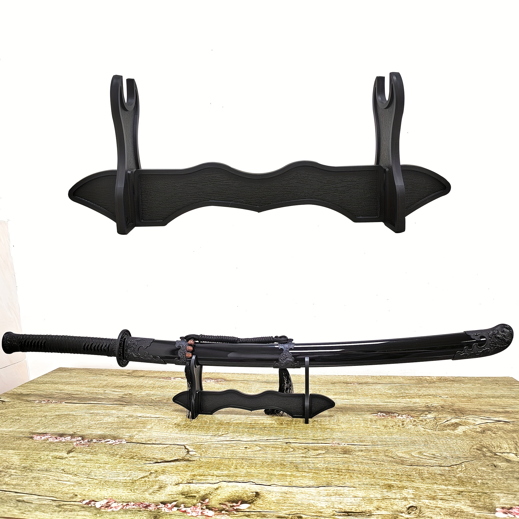 Multi-layer Katana Support Sword Holder Wooden Wall Mount Stand